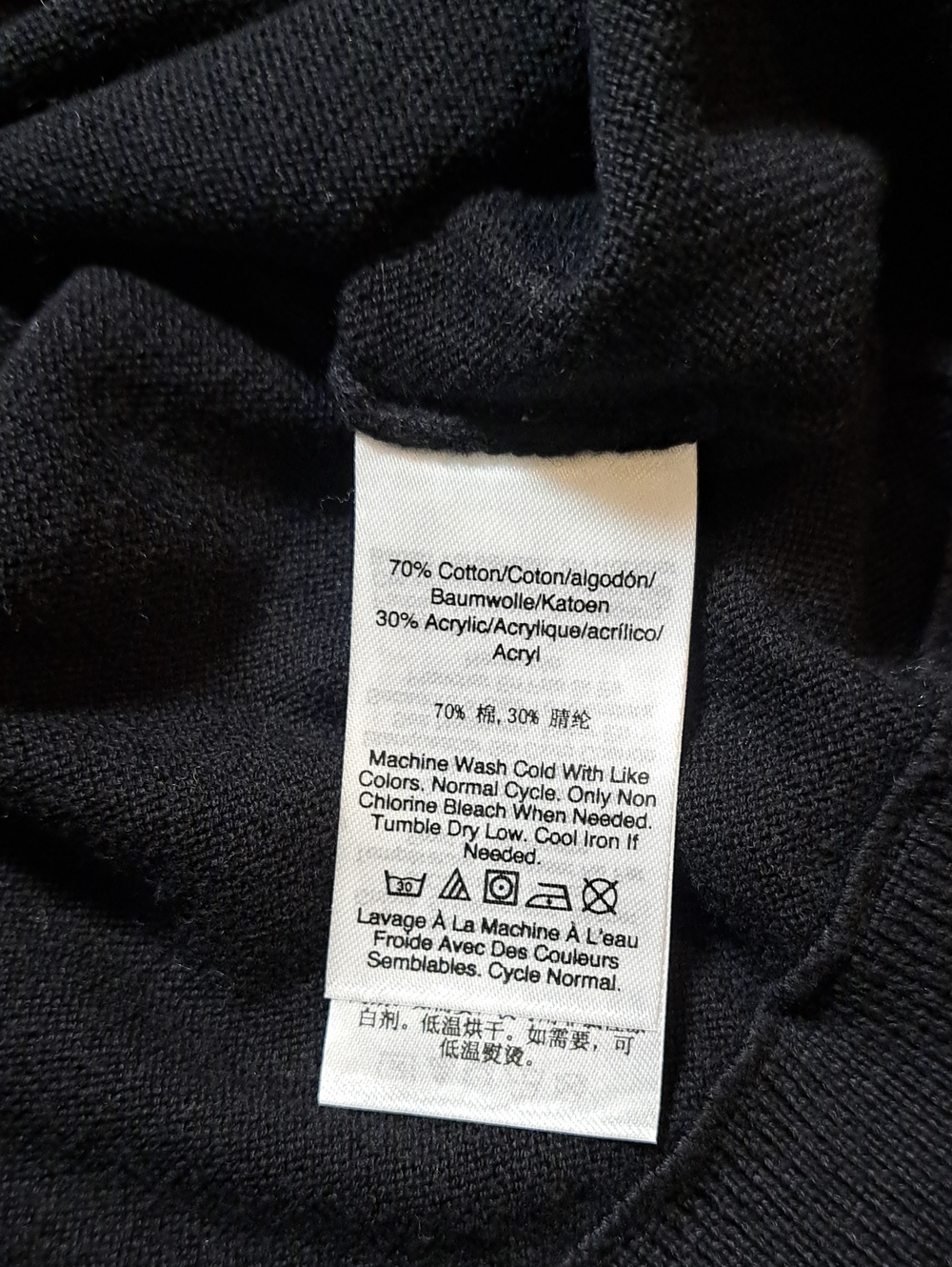 DKNY Women’s NWT Black White Logo Crewneck Sweater Long Sleeve Cotton Size XL - Picture 9 of 13